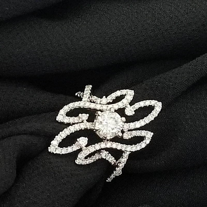 Enamel - Coated Women's Rings in Bright, Bold ColorsWhite Gold Detailed Diamond Ring Enamel - Coated Women's Rings in Bright, Bold ColorsWhite Gold Detailed Diamond Ring