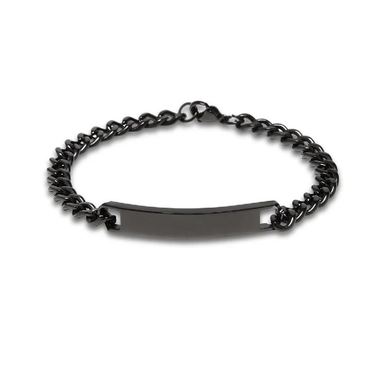 Men's glow - in - the - dark rings for a fun effectMen’s Stainless ID Bracelet