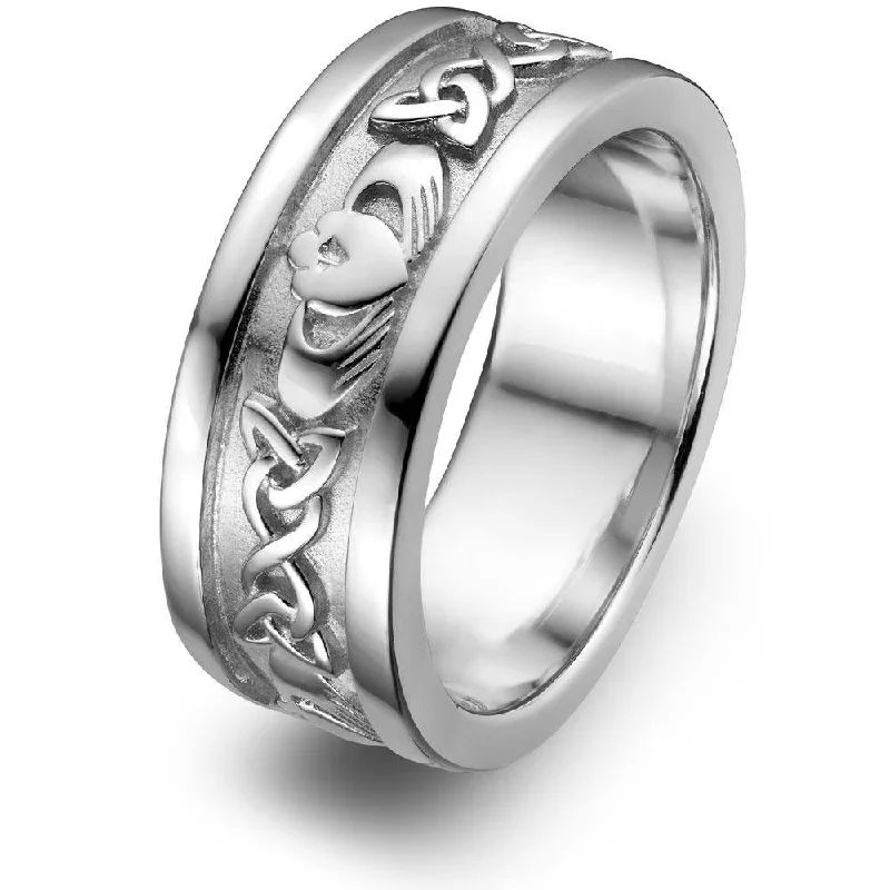 Men's cross - shaped rings for a religious statementMens Sterling Silver UMS-6345 Wedding Claddagh Ring Men's cross - shaped rings for a religious statementMens Sterling Silver UMS-6345 Wedding Claddagh Ring