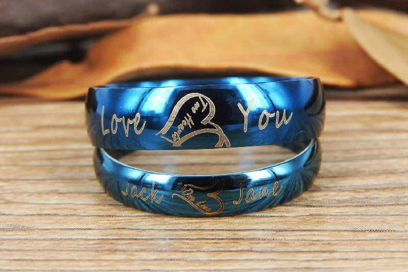Men's turquoise - inlaid rings for a southwestern feelHandmade Two Heart become One Heart Matching Wedding Rings, his and her promise ring, Wedding Rings Set, couple rings Men's turquoise - inlaid rings for a southwestern feelHandmade Two Heart become One Heart Matching Wedding Rings, his and her promise ring, Wedding Rings Set, couple rings