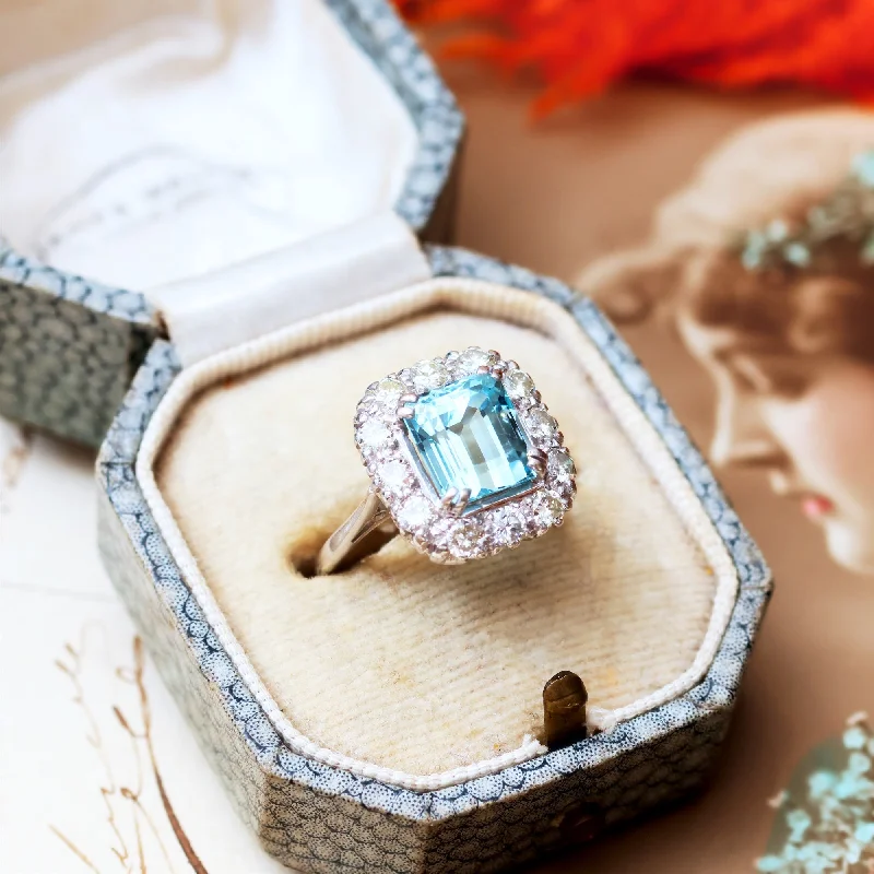 Adjustable Ring Sizes for Women's Rings in Stainless SteelTotally Glamorous Vintage Aquamarine & Diamond Ring Adjustable Ring Sizes for Women's Rings in Stainless SteelTotally Glamorous Vintage Aquamarine & Diamond Ring