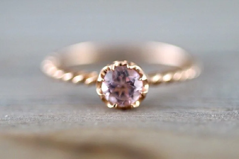 Men's stainless - steel promise rings with a matte finishMelrose 14k Rose Gold Round Morganite Peach Pinkish Champagne Beige Diamond Halo Engagement Ring Crown Vintage Design 5mm Birthstone Men's stainless - steel promise rings with a matte finishMelrose 14k Rose Gold Round Morganite Peach Pinkish Champagne Beige Diamond Halo Engagement Ring Crown Vintage Design 5mm Birthstone