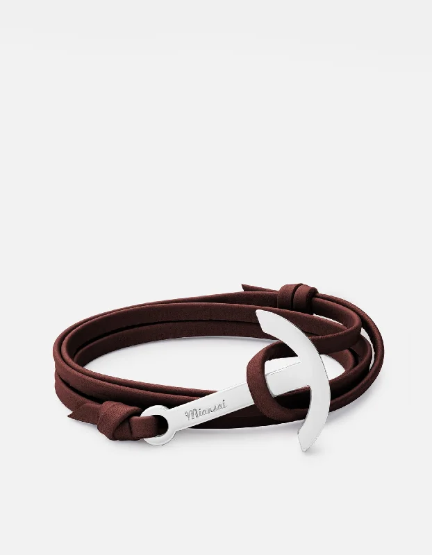 Enamel - Coated Women's Rings in Bright, Bold ColorsModern Anchor on Leather Bracelet, Polished Silver Enamel - Coated Women's Rings in Bright, Bold ColorsModern Anchor on Leather Bracelet, Polished Silver