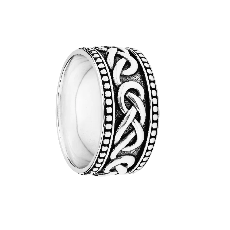 Men's multi - colored gemstone rings for a vibrant styleSterling Silver Gent's Celtic Band Earth Collection SD23 Men's multi - colored gemstone rings for a vibrant styleSterling Silver Gent's Celtic Band Earth Collection SD23