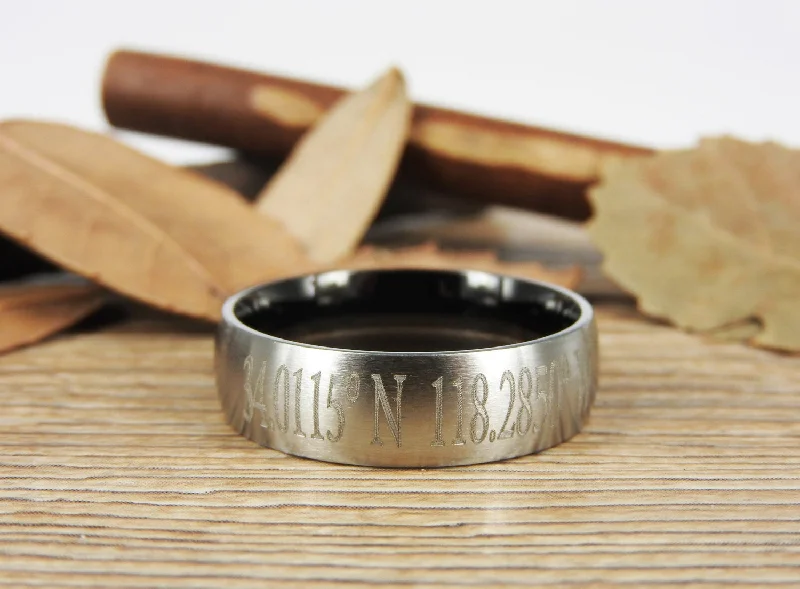 Men's rose - gold - plated rings for a trendy colorLatitude Longitude Ring, Coordinate Ring, Longitude Latitude, Personalized Ring, Personalized Jewelry,ring coordinates Men's rose - gold - plated rings for a trendy colorLatitude Longitude Ring, Coordinate Ring, Longitude Latitude, Personalized Ring, Personalized Jewelry,ring coordinates
