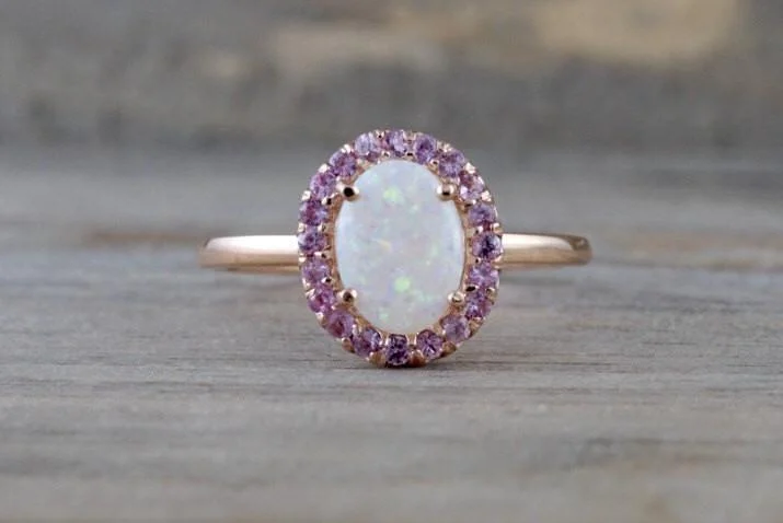 Men's magnetic rings for potential health benefits14k Rose Gold Oval Fire Opal And Pink Sapphire Halo Engagement Love Anniversary Ring Men's magnetic rings for potential health benefits14k Rose Gold Oval Fire Opal And Pink Sapphire Halo Engagement Love Anniversary Ring