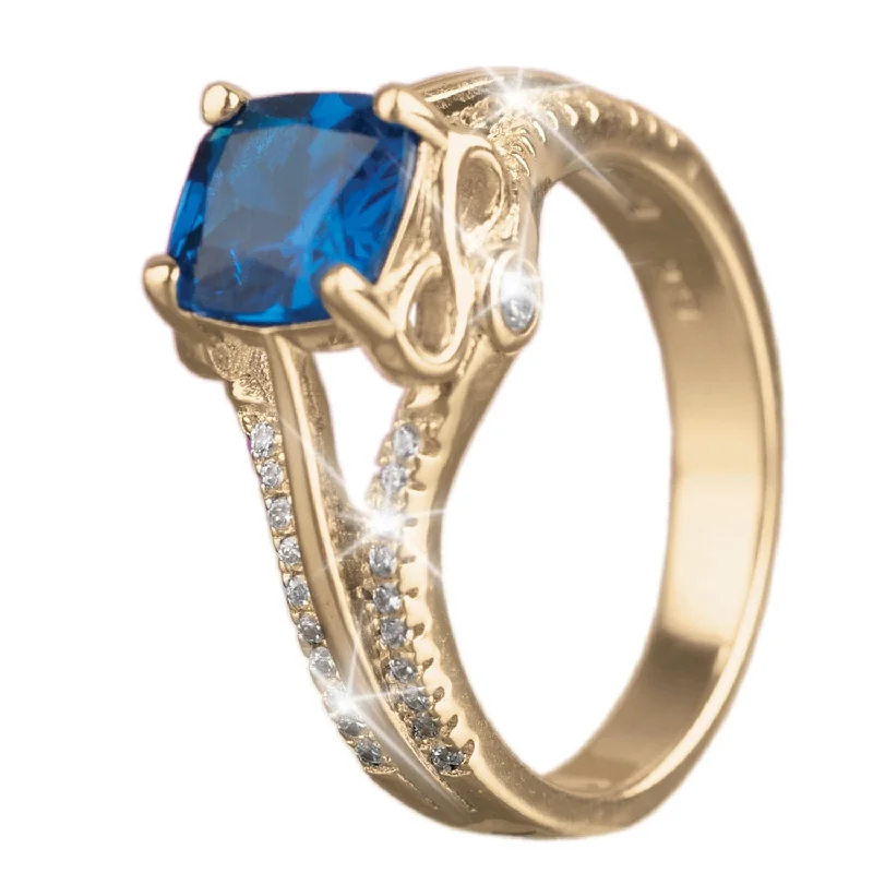 Women's Rings with Birthstones for a Personalized TouchCeylon Blue Infinity Ring