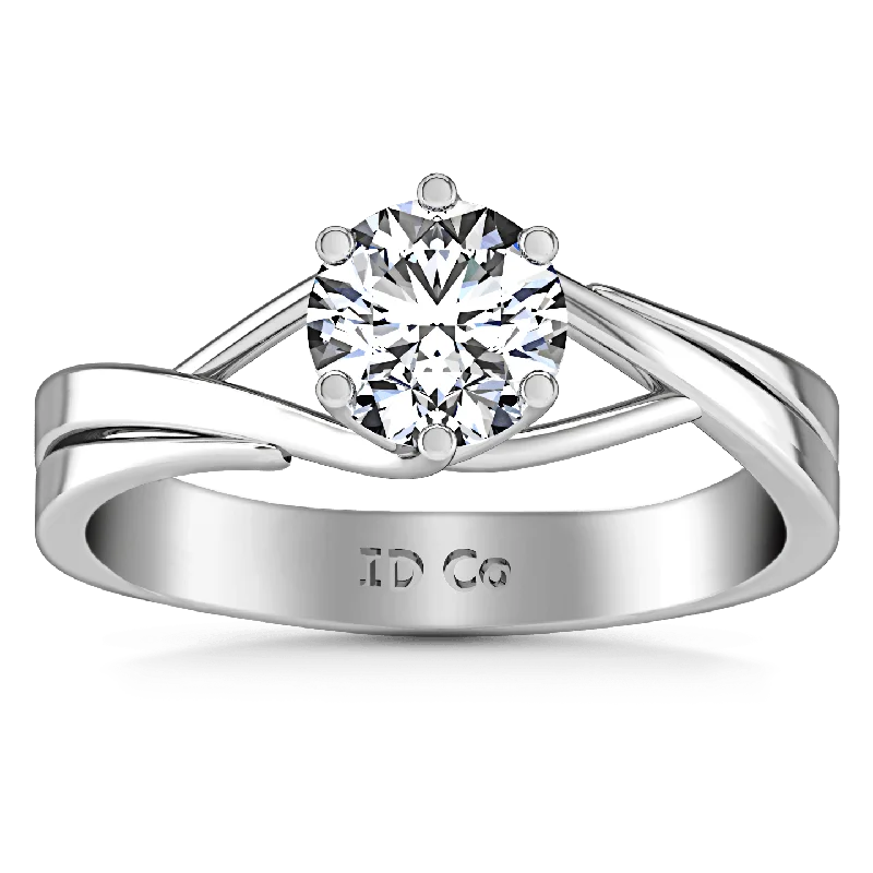 Women's Rings with Birthstones for a Personalized TouchRound Diamond Solitaire Engagement Ring Wisteria 14K White Gold Women's Rings with Birthstones for a Personalized TouchRound Diamond Solitaire Engagement Ring Wisteria 14K White Gold