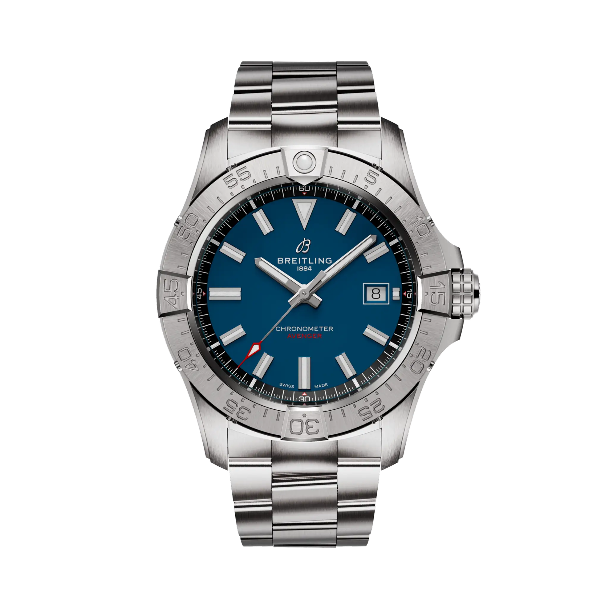 Men's Aquamarine Engagement Rings in 9K Gold with a Bezel - Set StoneAvenger Automatic 42 A17328101C1A1 Men's Aquamarine Engagement Rings in 9K Gold with a Bezel - Set StoneAvenger Automatic 42 A17328101C1A1