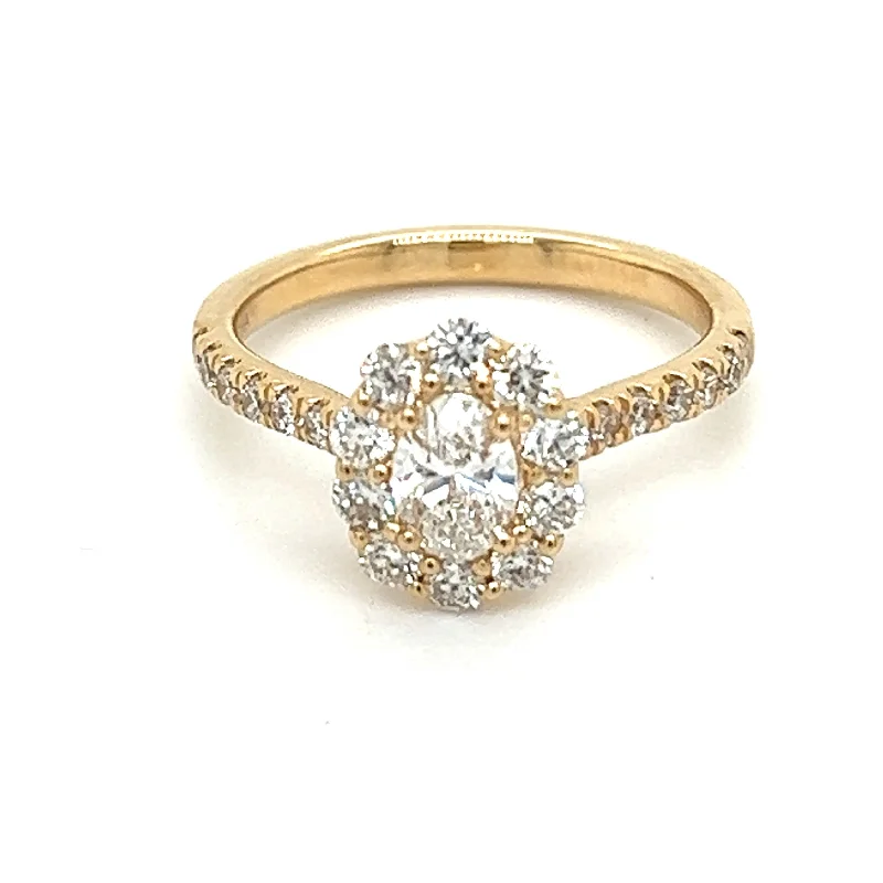 Men's Tourmaline Engagement Rings in 18K Two - Tone Gold with a Floral - Inspired SettingYellow Gold Oval Lab Grown Diamond Engagement Ring with Halo Men's Tourmaline Engagement Rings in 18K Two - Tone Gold with a Floral - Inspired SettingYellow Gold Oval Lab Grown Diamond Engagement Ring with Halo