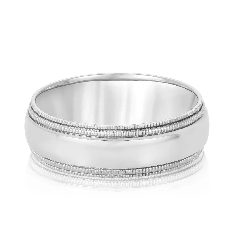 Men's infinity - symbol rings for a romantic meaningComfort Fit Double Milgrain Men's Band Men's infinity - symbol rings for a romantic meaningComfort Fit Double Milgrain Men's Band