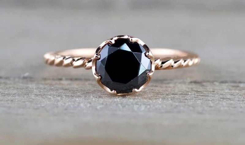 Men's sports - team logo rings for fans14k Gold Melrose Rope Black Onyx Solitaire Ring Men's sports - team logo rings for fans14k Gold Melrose Rope Black Onyx Solitaire Ring
