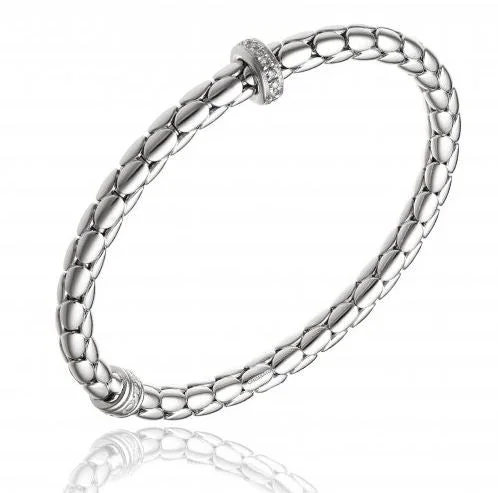 Chimento Stretch Spring 18ct White Gold 0.19ct Diamond Bracelet