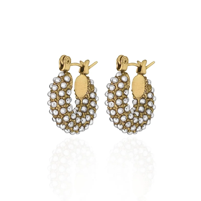 Hypoallergenic hoop earringsSnowball Hoops