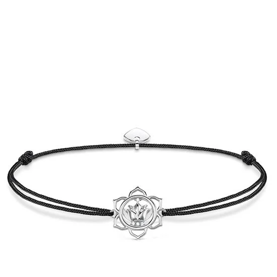 Thomas Sabo Little Secrets Sterling Silver Black Lotus Bracelet
