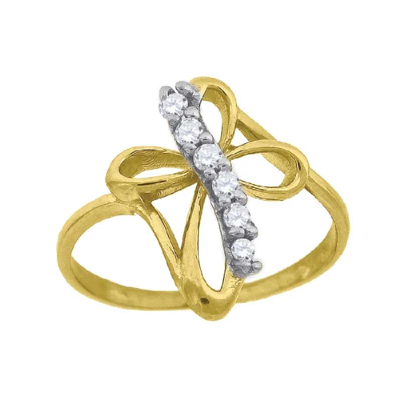 Vintage - Reproduction Fashion Rings in Bronze with Cameo - Style MedallionsKeene Jewelers 14kt Two-tone Gold Womens Cubic Zirconia Infinity Cross Band Ring Vintage - Reproduction Fashion Rings in Bronze with Cameo - Style MedallionsKeene Jewelers 14kt Two-tone Gold Womens Cubic Zirconia Infinity Cross Band Ring