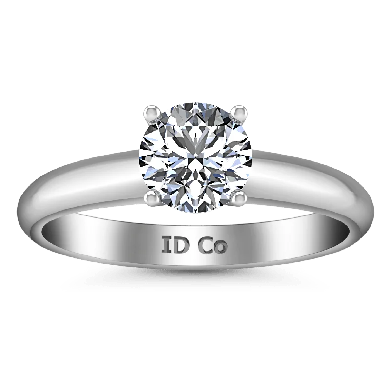 Women's Rings with Hidden Compartments for Secret KeepsakesRound Diamond Solitaire Engagement Ring Carys 14K White Gold Women's Rings with Hidden Compartments for Secret KeepsakesRound Diamond Solitaire Engagement Ring Carys 14K White Gold