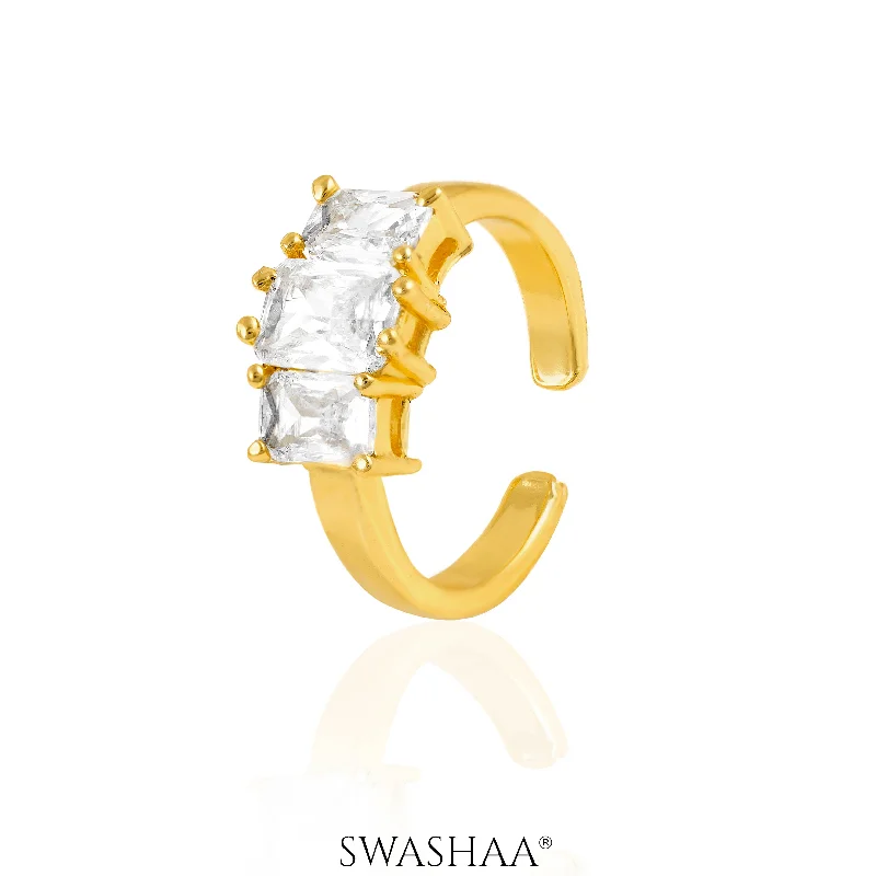 Stackable Gemstone Rings for Women in Amethyst, Sapphire, and EmeraldAmulya Solitaire 18K Gold Plated Ring Stackable Gemstone Rings for Women in Amethyst, Sapphire, and EmeraldAmulya Solitaire 18K Gold Plated Ring