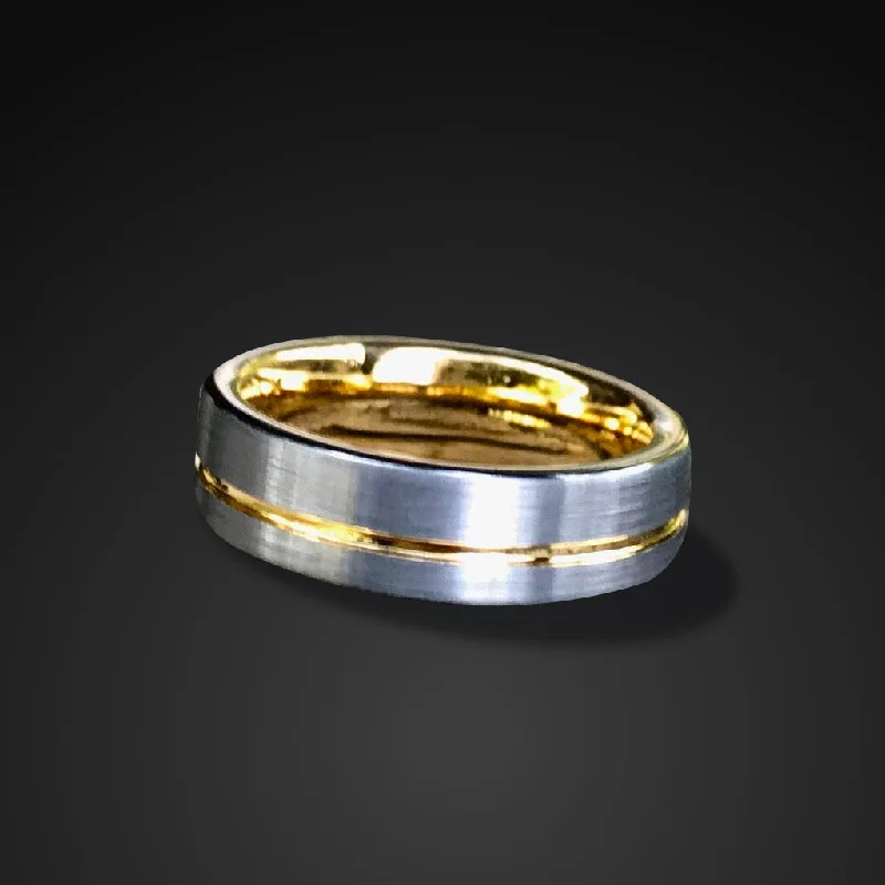 Men's glow - in - the - dark rings for a fun effectGold Plated Ring for Him and Her | Tungsten Wedding Band for Unisex | 5mm Men's glow - in - the - dark rings for a fun effectGold Plated Ring for Him and Her | Tungsten Wedding Band for Unisex | 5mm