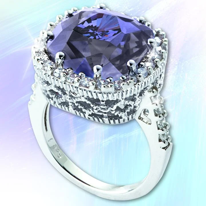 Statement - Making Cocktail Rings for Women with Large Cubic ZirconiaPadlock Ring Statement - Making Cocktail Rings for Women with Large Cubic ZirconiaPadlock Ring