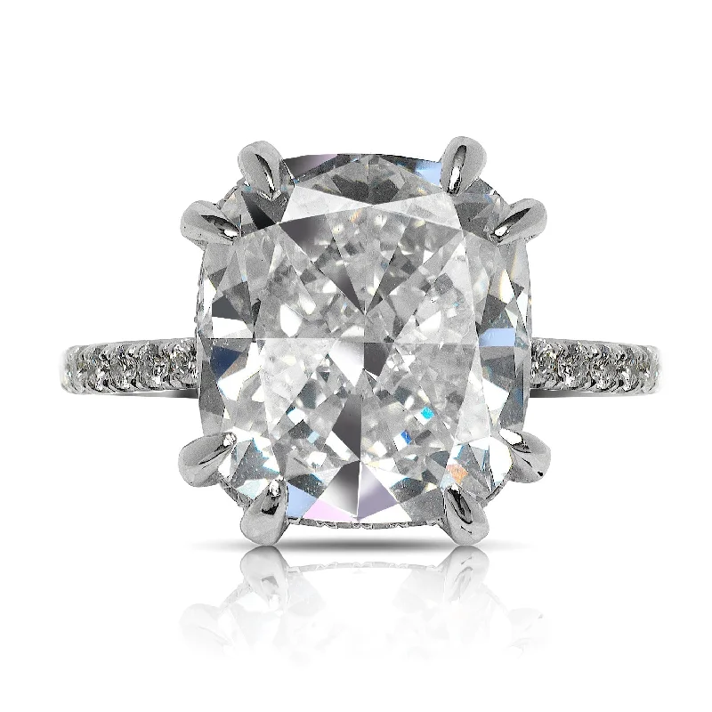 HAIFA 9 CARAT CUSHION CUT E COLOR VS CLARITY DIAMOND ENGAGEMENT RING 18K WHITE GOLD GIA CERTIFIED 7 CT E VS BY MIKE NEKTA HAIFA 9 CARAT CUSHION CUT E COLOR VS CLARITY DIAMOND ENGAGEMENT RING 18K WHITE GOLD GIA CERTIFIED 7 CT E VS BY MIKE NEKTA