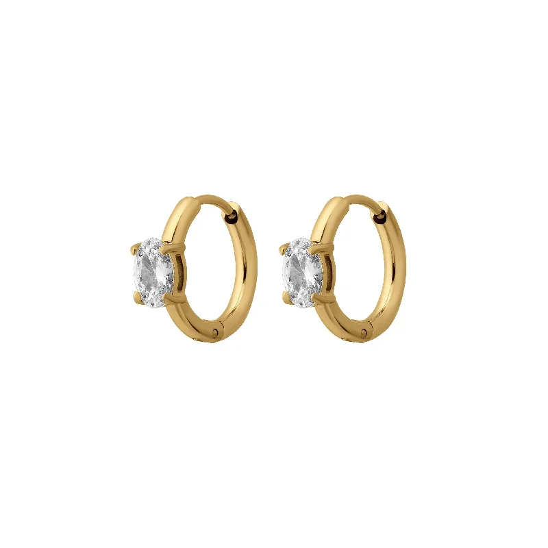 Statement hoop earringsMini Diamond Hoops