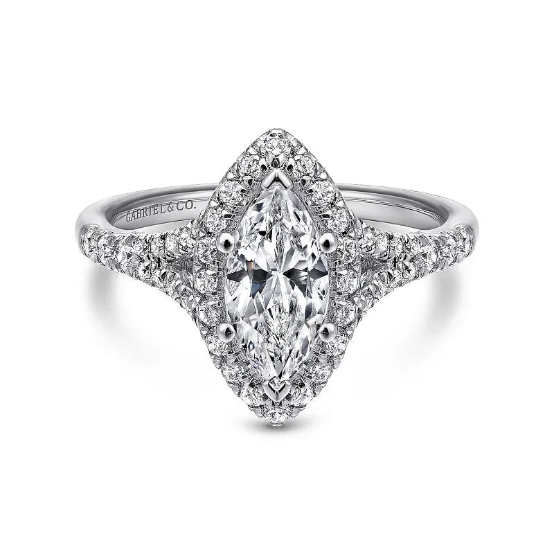 Men's Alexandrite Engagement Rings in Platinum with a Hidden Halo of DiamondsVerbena - 14K White Gold Marquise Halo Diamond Engagement Ring (Setting Only) Men's Alexandrite Engagement Rings in Platinum with a Hidden Halo of DiamondsVerbena - 14K White Gold Marquise Halo Diamond Engagement Ring (Setting Only)