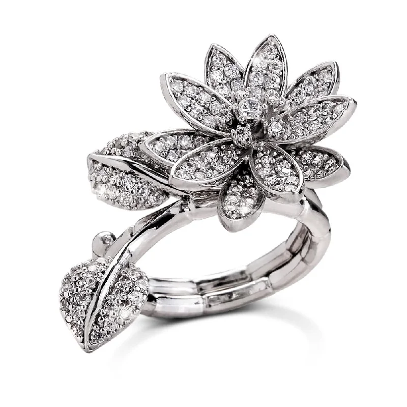 Adjustable Ring Sizes for Women's Rings in Stainless SteelFlora Duo Ring