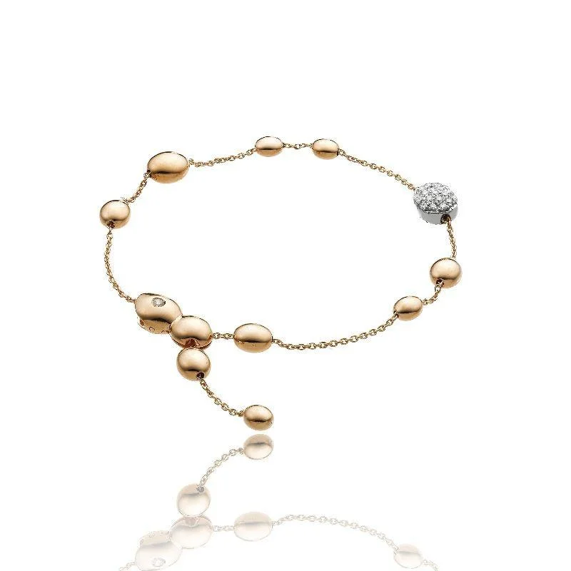 Chimento Armillas Acqua 18ct Rose Gold 0.25ct Diamond Drops Bracelet