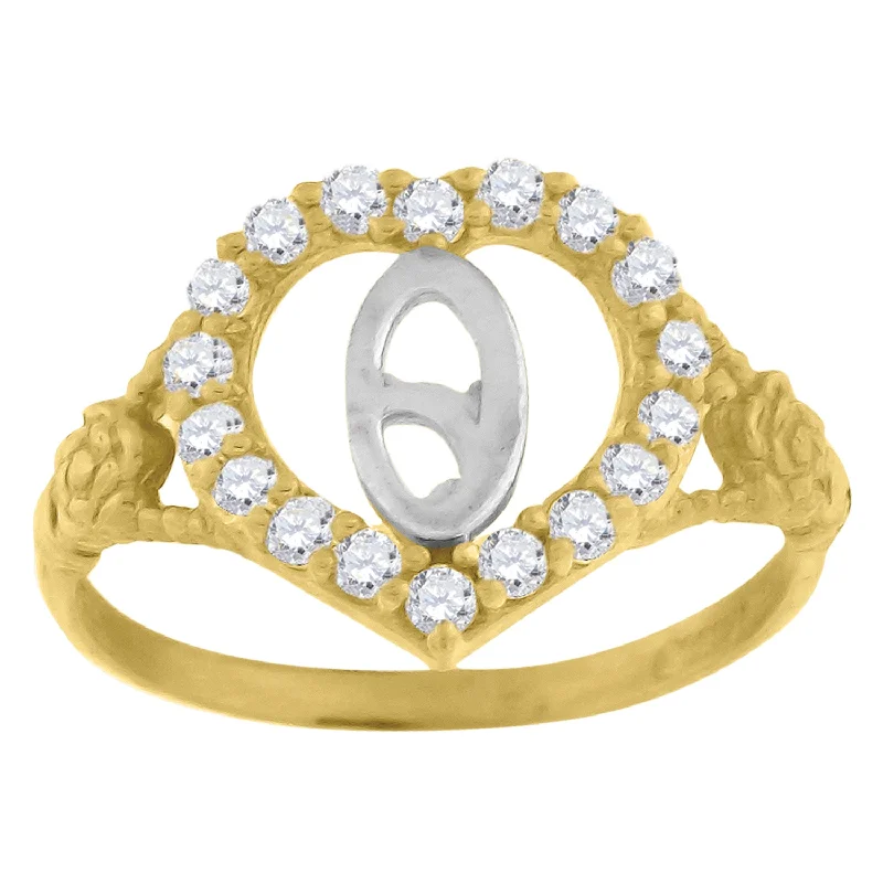 Bohemian - Style Fashion Rings with Turquoise and Silver Filigree for a Free - Spirited LookKeene Jewelers 10kt Two-tone Gold Womens Cubic Zirconia Polished Finish Heart Shape Letter O Initial Ring Bohemian - Style Fashion Rings with Turquoise and Silver Filigree for a Free - Spirited LookKeene Jewelers 10kt Two-tone Gold Womens Cubic Zirconia Polished Finish Heart Shape Letter O Initial Ring
