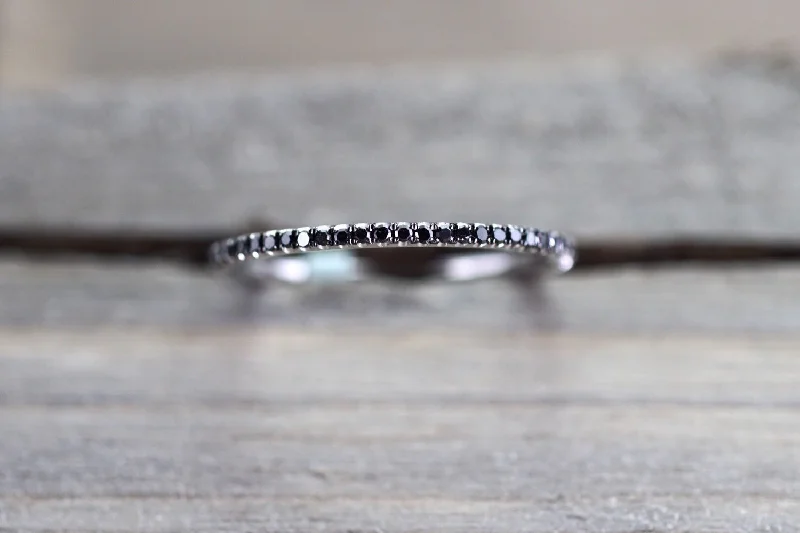 Men's spinning rings for fidget - friendly use14k Gold Black Diamond Eternity Band Ring Pave Set Classic Dainty Men's spinning rings for fidget - friendly use14k Gold Black Diamond Eternity Band Ring Pave Set Classic Dainty
