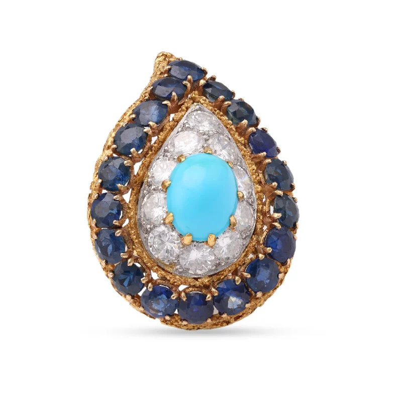 Solitaire diamond engagement ring with a platinum setting for a classic and elegant lookMid-Century Turquoise Sapphire Diamond Gold Ring Solitaire diamond engagement ring with a platinum setting for a classic and elegant lookMid-Century Turquoise Sapphire Diamond Gold Ring