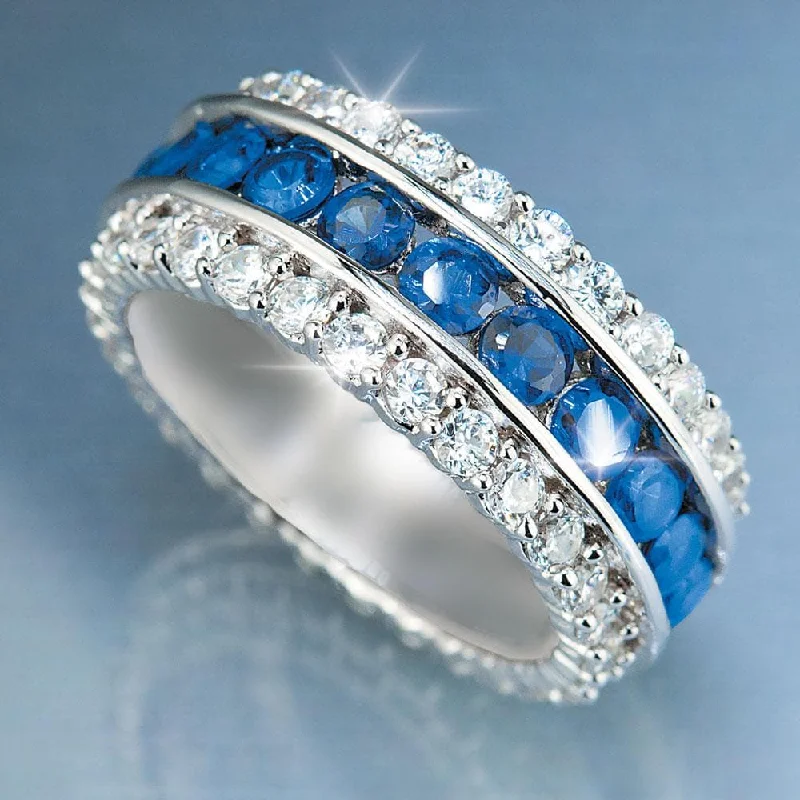 Art Deco - Inspired Women's Rings with Geometric Shapes in 14K GoldAzure Eternity Ring Art Deco - Inspired Women's Rings with Geometric Shapes in 14K GoldAzure Eternity Ring