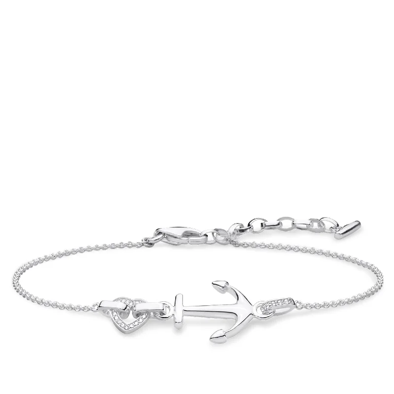 Thomas Sabo Glam And Soul Sterling Silver Anchor With Heart Bracelet