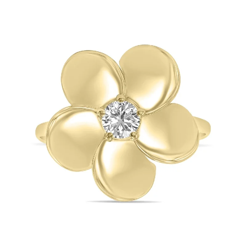 Marquee 1/3 CTW Lab Grown Diamond Flower Ring in 10K Yellow Gold (F-G Color, VS1- VS2 Clarity) Marquee 1/3 CTW Lab Grown Diamond Flower Ring in 10K Yellow Gold (F-G Color, VS1- VS2 Clarity)