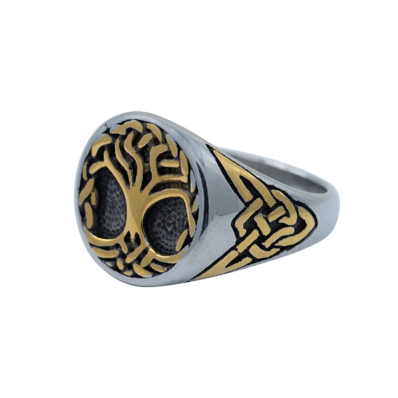 Men's anchor - themed rings for a nautical lookMen's Tree of Life Signet Ring