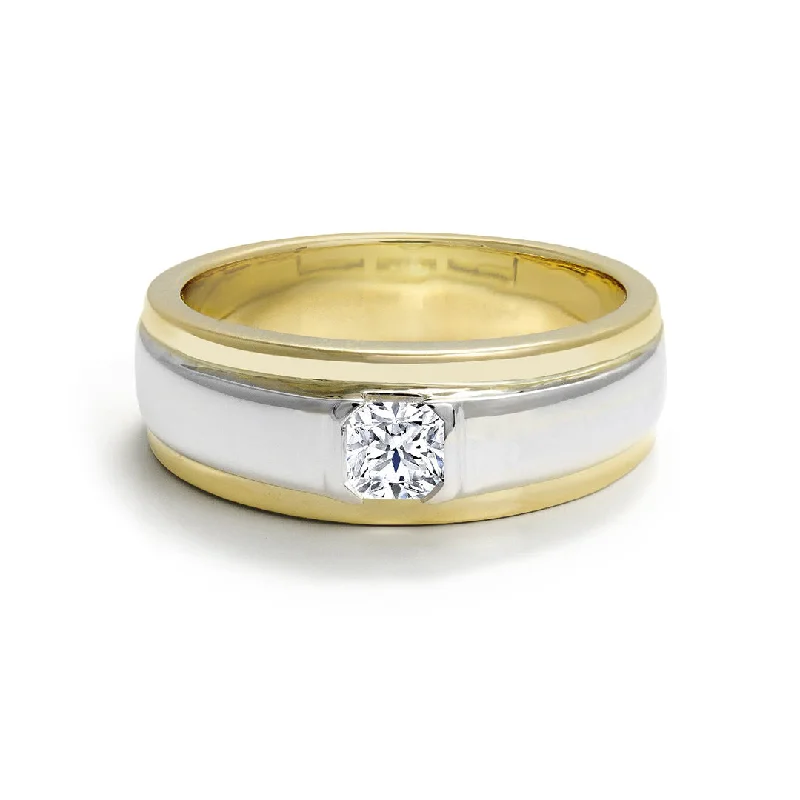 Men's 10k 2-Tone 0.4 ctw Canadian Diamond Wedding Ring | Fame Diamonds