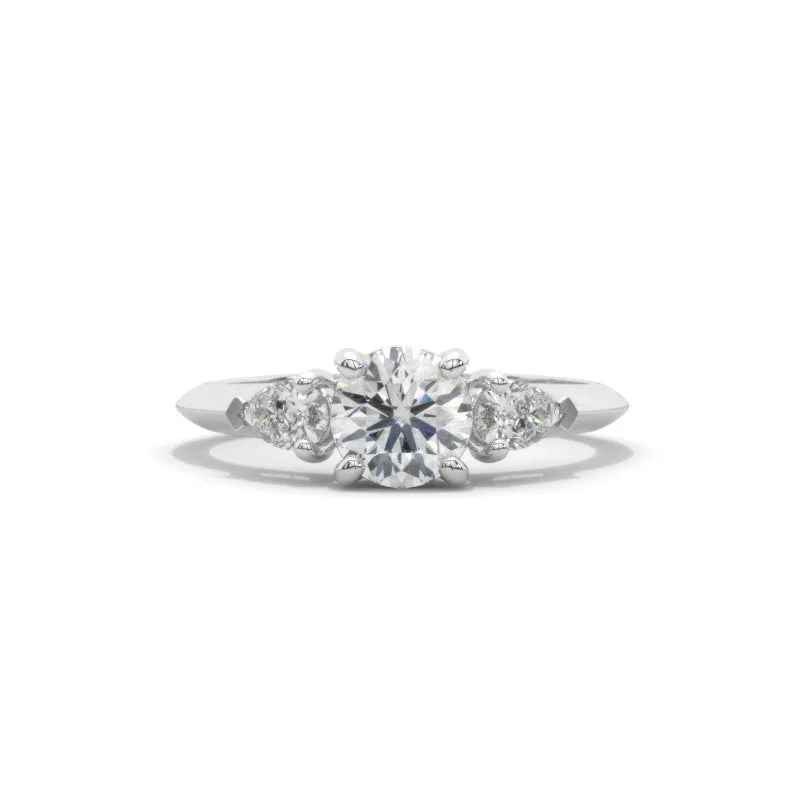 Men's Tourmaline Engagement Rings in 18K Two - Tone Gold with a Floral - Inspired Setting1 Carat Giliarto Moissanite Three Stone White Gold Engagement Ring Men's Tourmaline Engagement Rings in 18K Two - Tone Gold with a Floral - Inspired Setting1 Carat Giliarto Moissanite Three Stone White Gold Engagement Ring