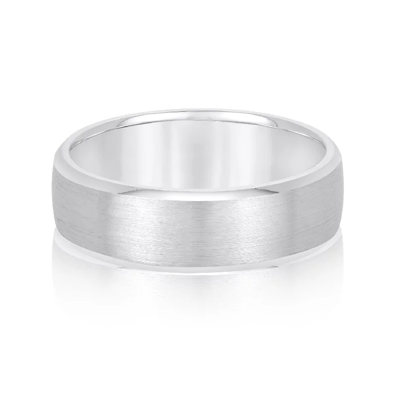 Men's waterproof rings for water - based activitiesMen's Beveled Edge Matte Wedding Band Men's waterproof rings for water - based activitiesMen's Beveled Edge Matte Wedding Band
