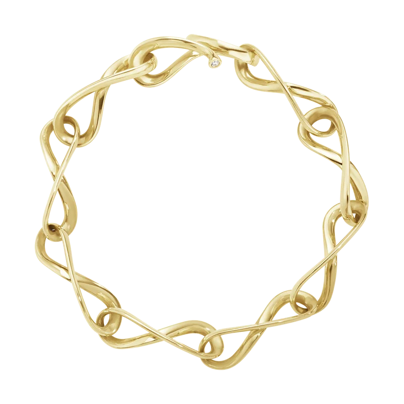 Georg Jensen Infinity 18ct Yellow Gold Diamond Infinity Link Bracelet