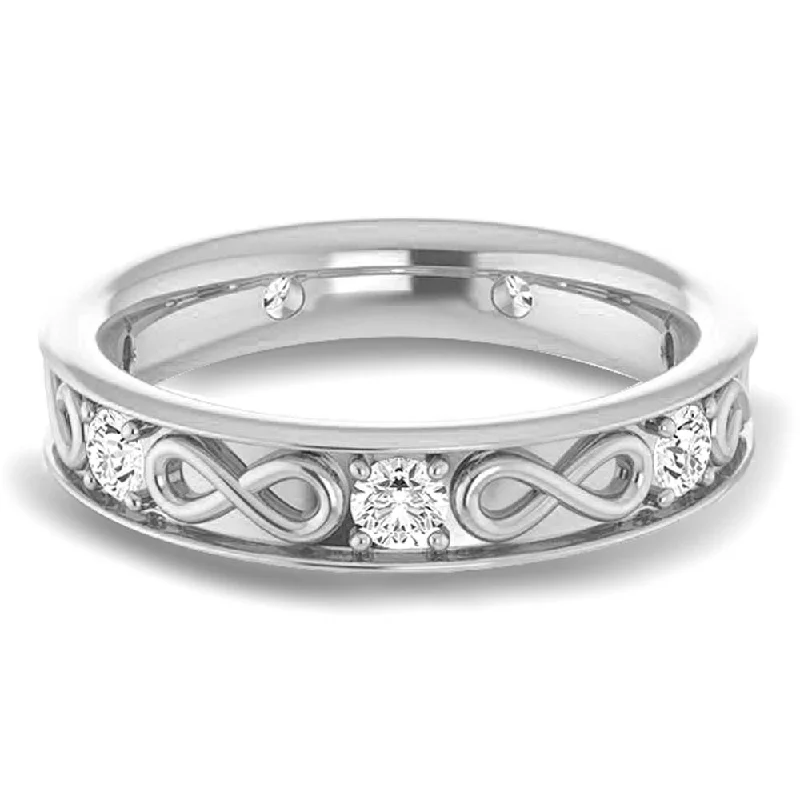 Men's turquoise - inlaid rings for a southwestern feel0.70 ctw Round Diamond Infinity Design Men's Ring Men's turquoise - inlaid rings for a southwestern feel0.70 ctw Round Diamond Infinity Design Men's Ring