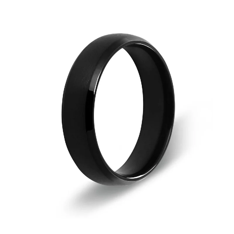 Men's skull - shaped rings for a gothic styleMen’s Beveled Edge Black Titanium Ring Men's skull - shaped rings for a gothic styleMen’s Beveled Edge Black Titanium Ring
