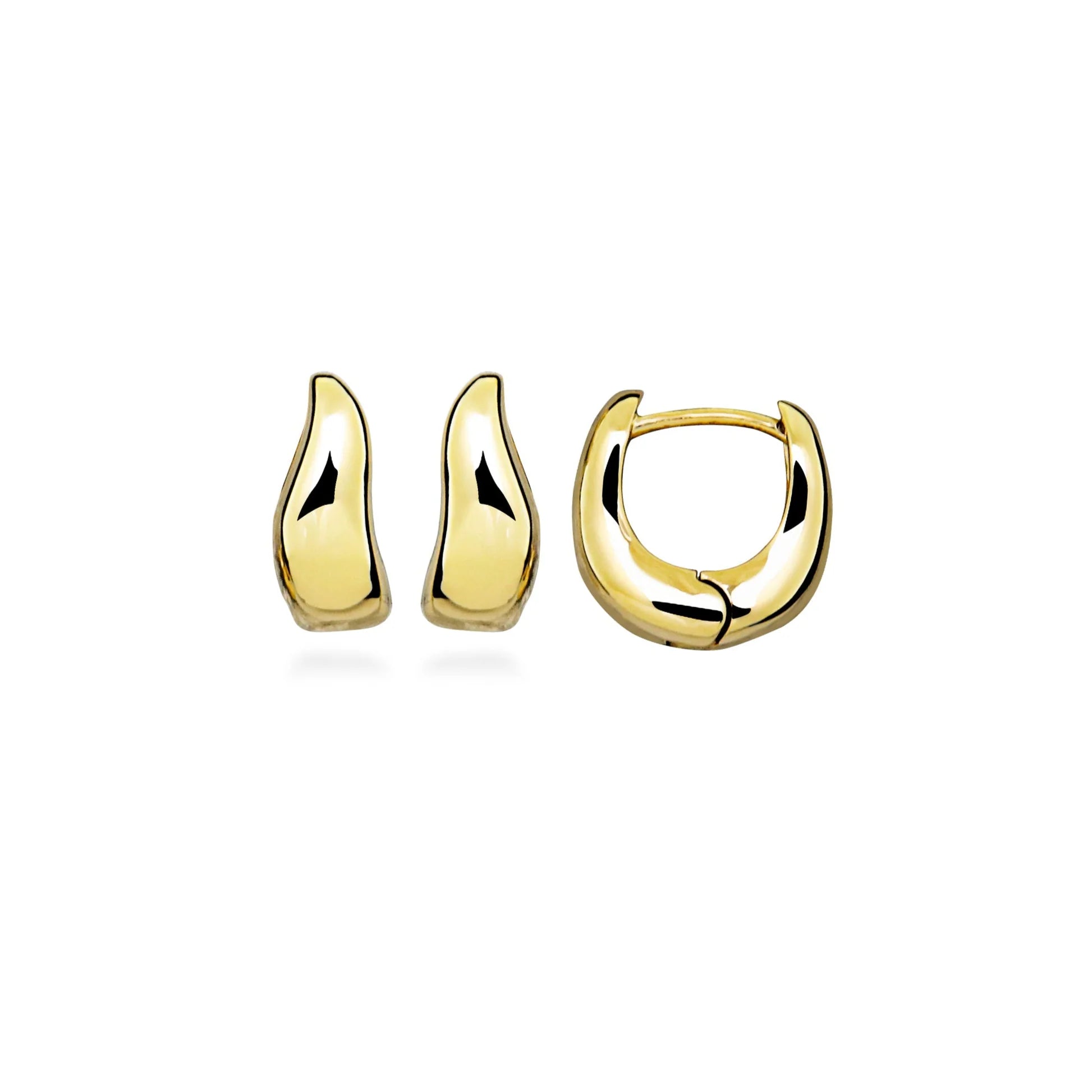 Diamond hoop earringsGold Vermeil Small Twist Huggie Earrings