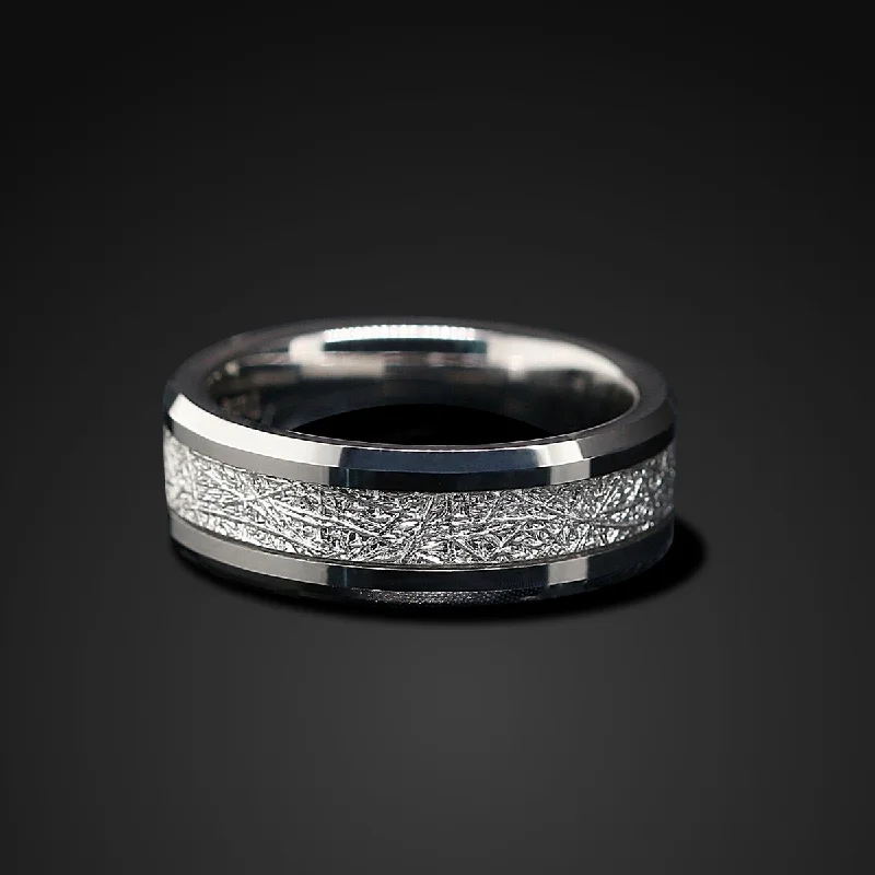 Men's waterproof rings for water - based activitiesHeavy 8mm Meteorite Wedding Band Tungsten Meteorite Wedding Ring Men's waterproof rings for water - based activitiesHeavy 8mm Meteorite Wedding Band Tungsten Meteorite Wedding Ring