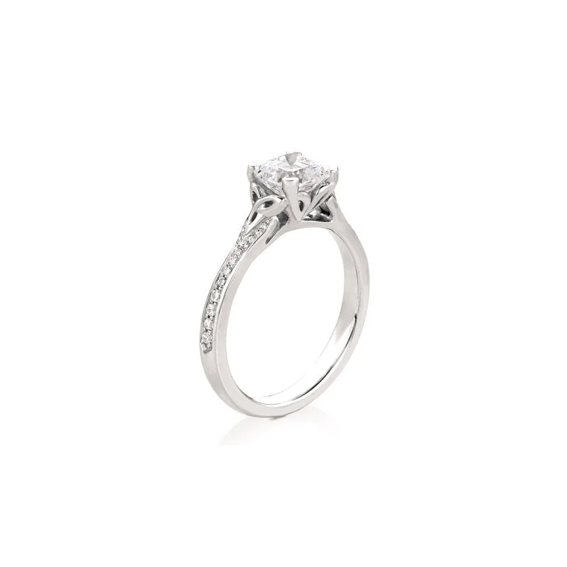 Men's Sapphire Engagement Rings in 18K White Gold with Pave Diamond AccentsEllary Square Cut Diamond Engagement Ring Men's Sapphire Engagement Rings in 18K White Gold with Pave Diamond AccentsEllary Square Cut Diamond Engagement Ring