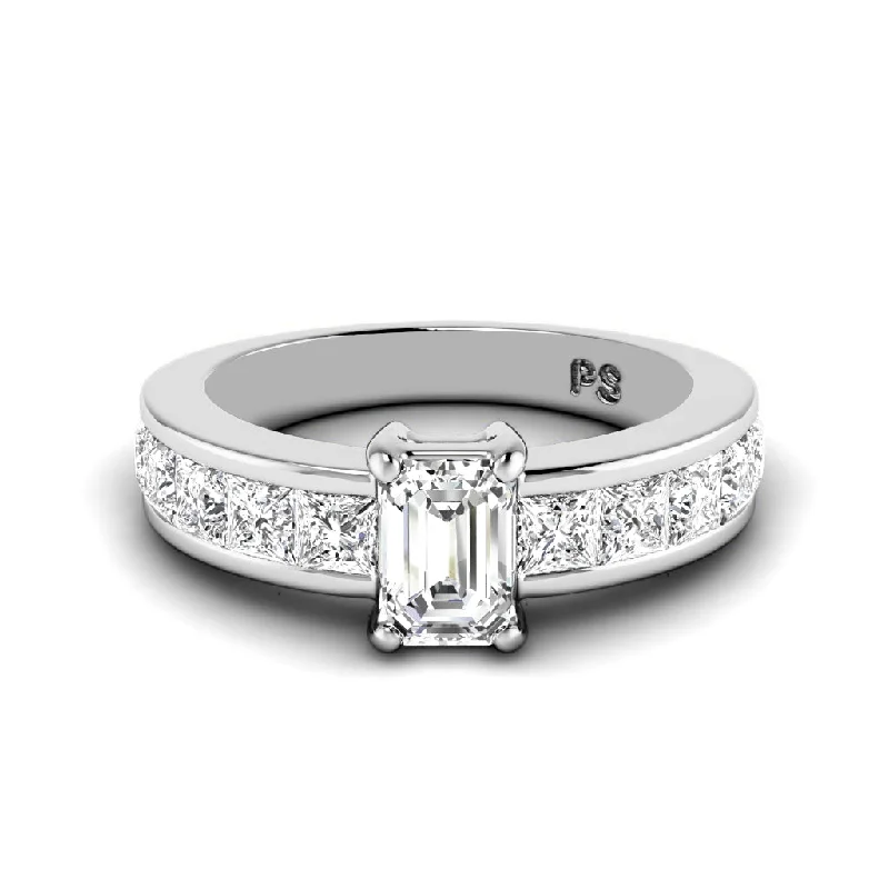 Men's Tourmaline Engagement Rings in 18K Two - Tone Gold with a Floral - Inspired Setting1.85-3.00 CT Princess & Emerald Cut Diamonds - Engagement Ring Men's Tourmaline Engagement Rings in 18K Two - Tone Gold with a Floral - Inspired Setting1.85-3.00 CT Princess & Emerald Cut Diamonds - Engagement Ring
