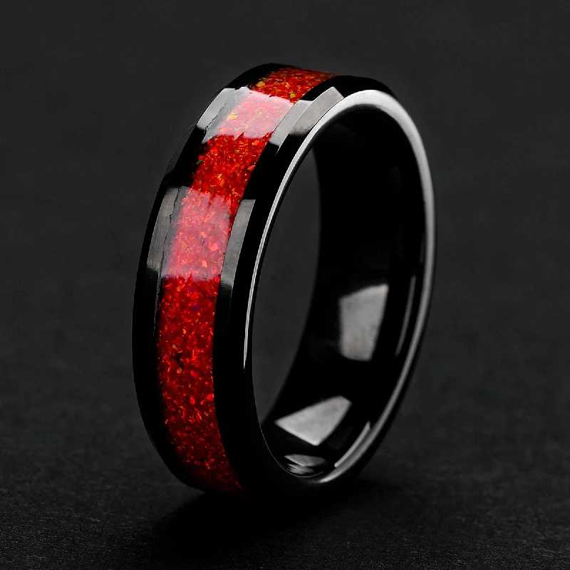 Men's turquoise - inlaid rings for a southwestern feelTungsten Ring Wedding Band for Men - 8mm Men's turquoise - inlaid rings for a southwestern feelTungsten Ring Wedding Band for Men - 8mm