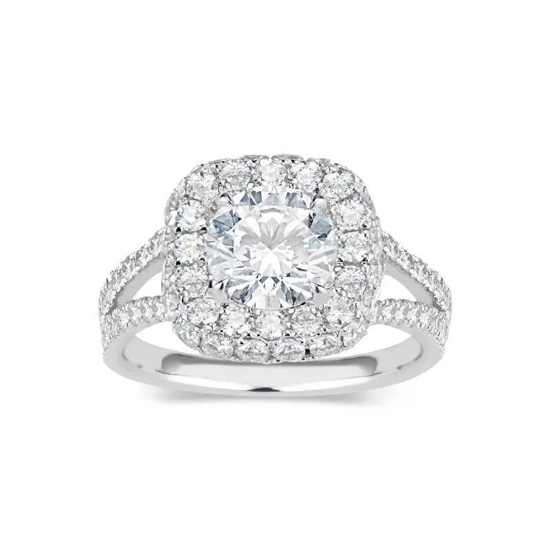 Men's Ruby Engagement Rings in Rose Gold with a Solitaire Design for a Romantic GestureCushion Double Edge Halo Diamond Engagement Ring with Split Shank Men's Ruby Engagement Rings in Rose Gold with a Solitaire Design for a Romantic GestureCushion Double Edge Halo Diamond Engagement Ring with Split Shank
