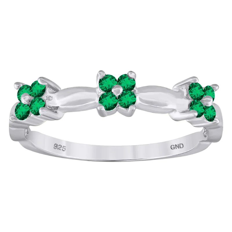 Geometric - Shaped Fashion Rings in Titanium with Iridescent InlaysKeene Jewelers 925 Sterling Silver Womens Green Cubic-Zirconia Flower Ring Size 6 Geometric - Shaped Fashion Rings in Titanium with Iridescent InlaysKeene Jewelers 925 Sterling Silver Womens Green Cubic-Zirconia Flower Ring Size 6
