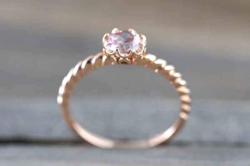 Men's budget - friendly rings for cost - conscious shoppersMelrose 14k Gold Round Morganite Crown Vintage 5mm Men's budget - friendly rings for cost - conscious shoppersMelrose 14k Gold Round Morganite Crown Vintage 5mm